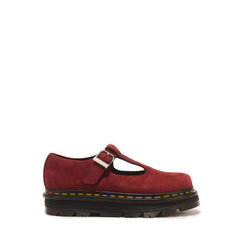 Dr. Martens รุ่น ZebZag รองเท้าบัลเล่ต์ หนัง Milled Nubuck WP - สี Cherry Red