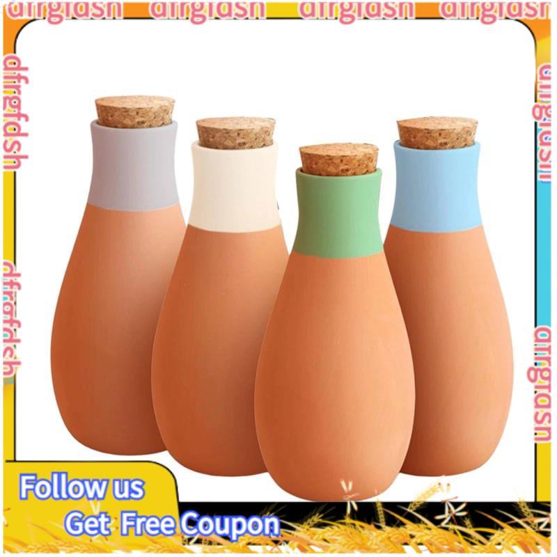 D & F Slow Self-Watering Planter ใส่, 4PCS Terracotta รดน้ํา Spikes, Ollas Self-Watering Globes, พืช