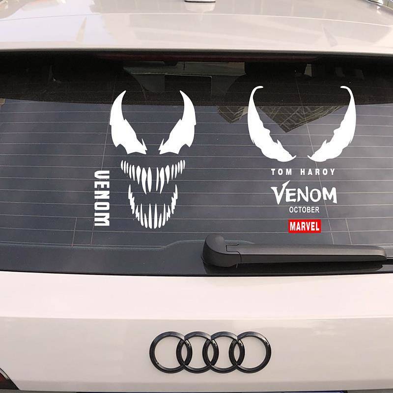 สติ๊กเกอร์ American Marvel Venom สติ๊กเกอร์ตัวอเวนเจอร์ กระจกหลัง สติ๊กเกอร์ติดรถยนต์กันน้ําสะท้อนแส