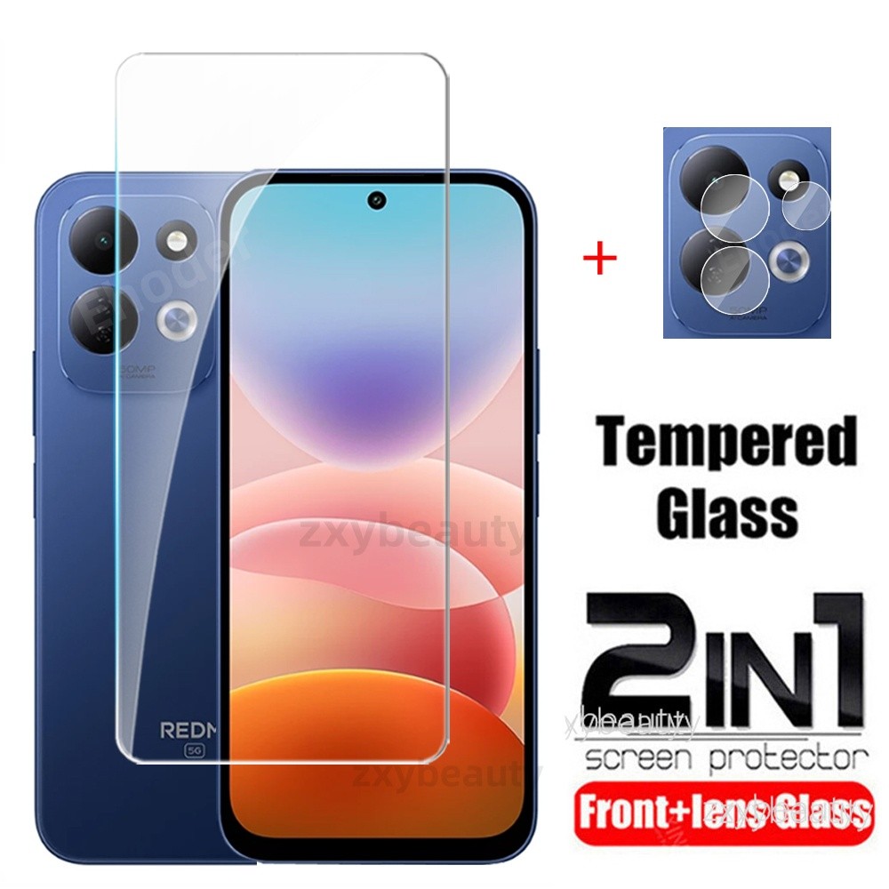 สําหรับ Redmi 17 5G 4G 2026 ป้องกันหน้าจอ 2in1 คลุมทั้งหมดกระจกนิรภัยใสสําหรับ Redmi17 ป้องกันกล้องเลนส์ฟิล์ม