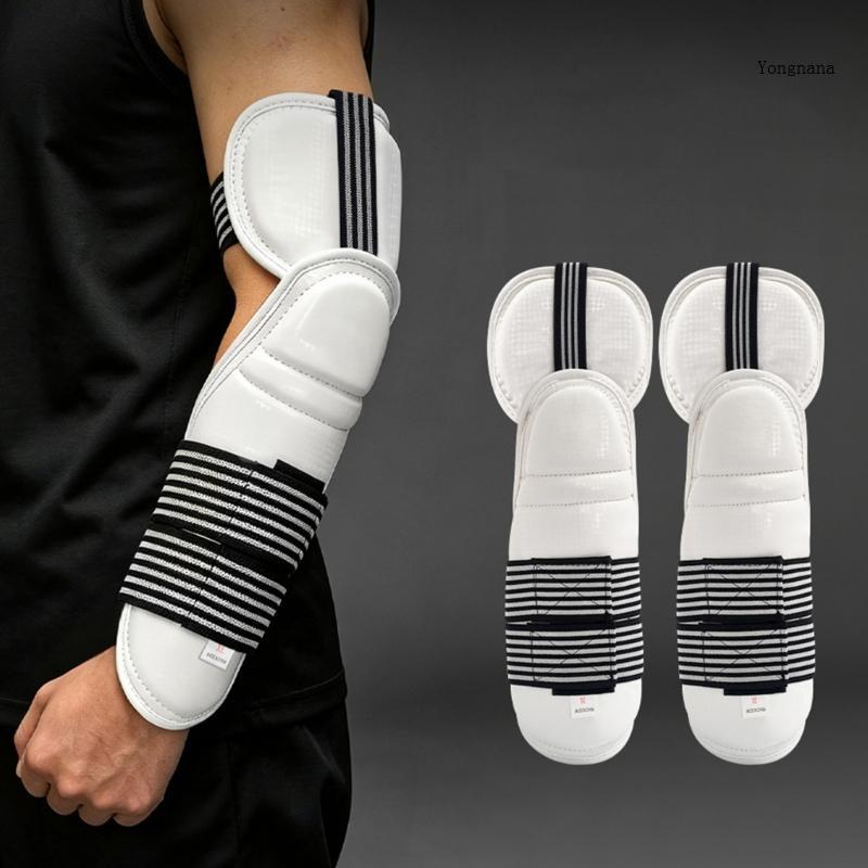CH * เบาะ Taekwondo Elbow Guards Elbow Wrap พร้อม Extended Forearm Coverage Wide Wrap ยึดและมั่นคงสว