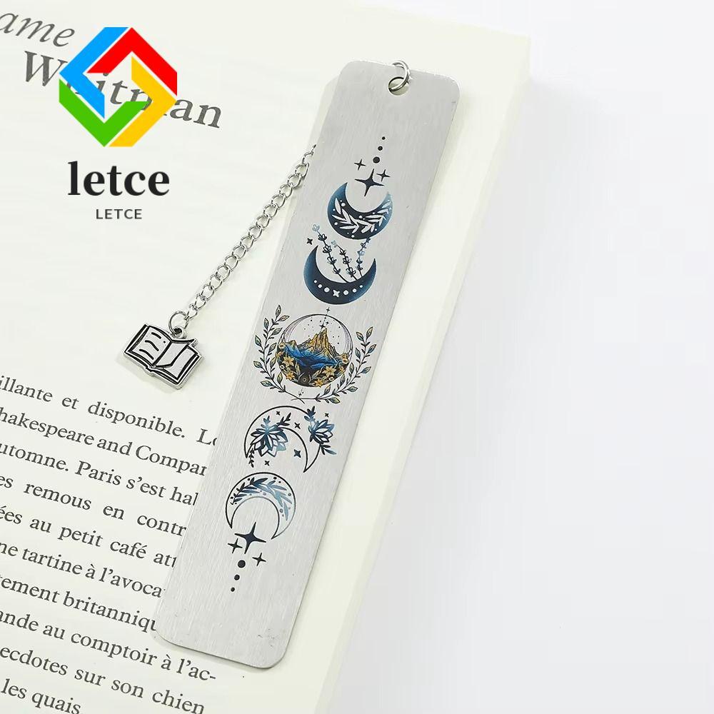 LETCE Book Mark, Personalized Moon Pattern Book Loves Stationery, Durable Embellished Page-Marking B