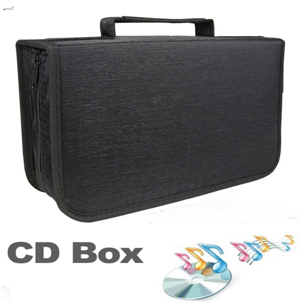 STATIONERYSTUDIO กระเป๋าเก็บของพร้อมที่จับพกพารวบรวมอัลบั้ม CD DVD VCD แบบพกพาทนทานผู้ถือ