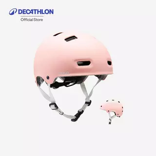 Decathlon Inline Skating Skateboarding Scootering Helmet หมวกกันน็อคอินไลน์สเก็ต สเก็ตบอร์ด สกู๊ตเตอร์ รุ่น Mf500 - Pink