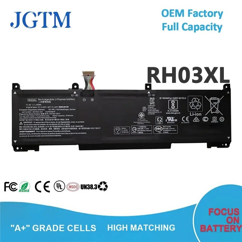 RH03XL ยี่ห้อใหม่แบตเตอรี่แล็ปท็อปสําหรับ HP ProBook 430 440 450 G8 630 640 650 G8 M01524-171 M01524