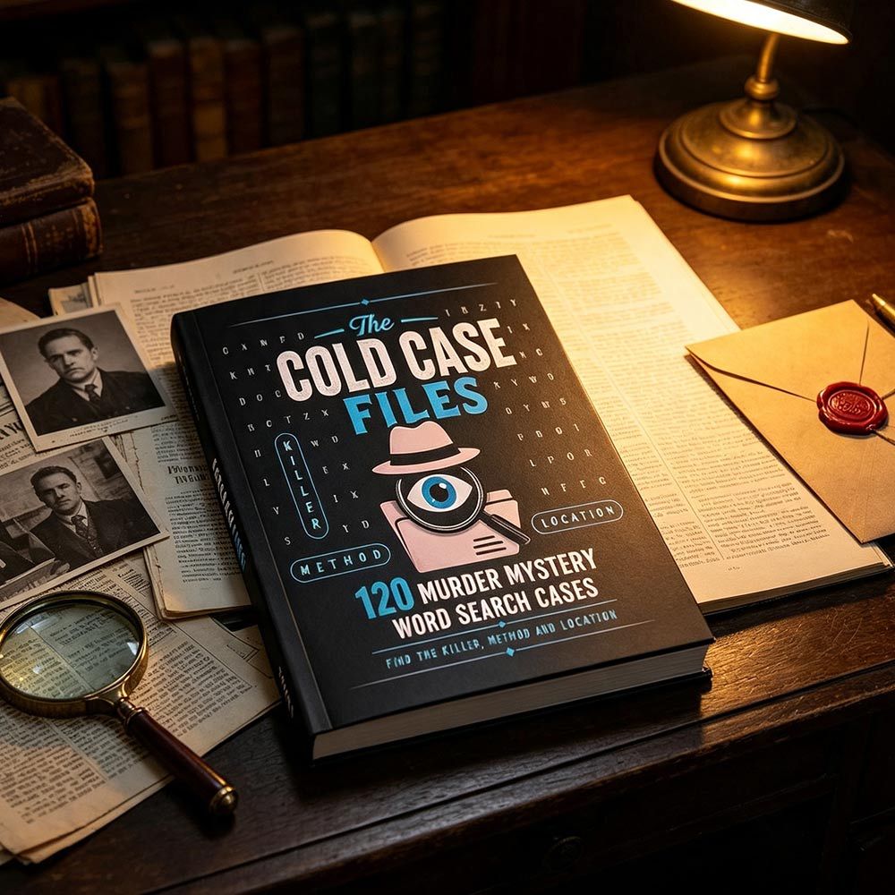 The Cold Case Files 120 Murder Mystery Word Search Cases Crime Puzzle Activity Book