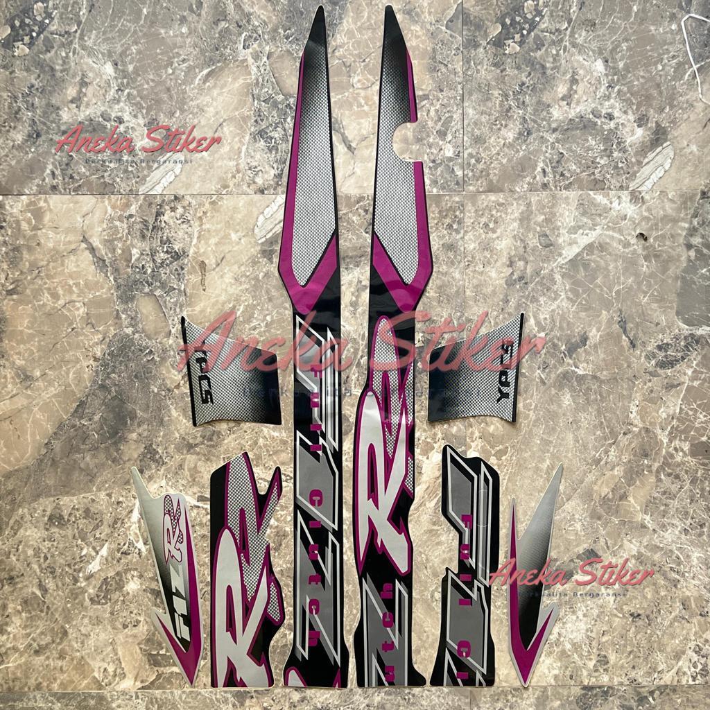 UNGU Yamaha F1ZR fizr fiz r f1 zr 2001 2002 สติ๊กเกอร์สีม่วง Striping เหมาะสําหรับตัวเงินสีดํา