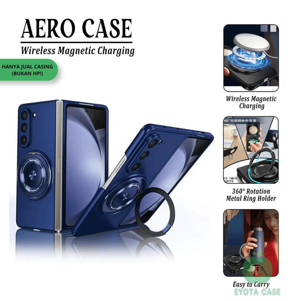 EY-205 AERO CASE CASING ROTARY แหวนขาตั้ง MAGNET สําหรับ SAMSUNG Z FOLD 8 / Z FOLD 7 / Z FOLD 6 / Z 