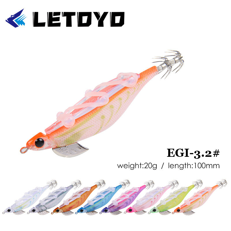 โยตกหมึก โยตกหมึก jack way LETOYO ญี่ปุ่น Luminous กุ้งไม้ EGINNO Tie Live เหยื่อเหยื่อตกปลา Shore C
