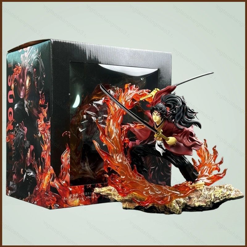 YT3 Demon Slayer Kokushibo Tsugikuni Yoriichi Action Figure อะนิเมะเดสก์ท็อปเครื่องประดับของเล่นสะสม