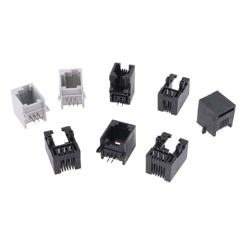 BPUR 10PCS RJ11 โทรศัพท์ Soet ขาโค้ง 95001 4P4C 6P6C 6P4C หญิง Ja Pcb Connector โทรศัพท์ Soet .