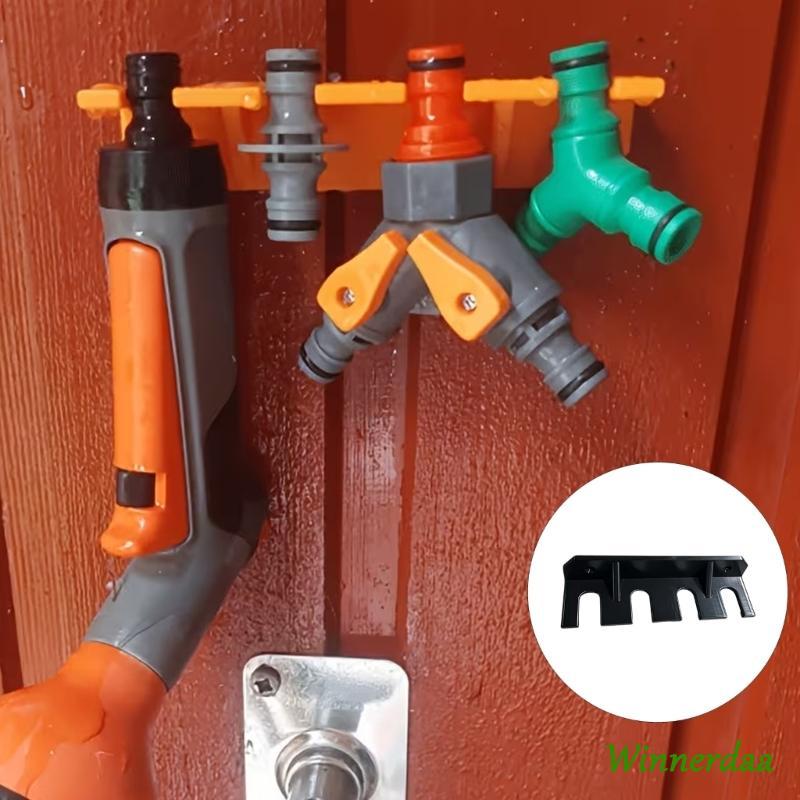 WIN เครื่องฉีดน้ําหัวฉีด Organizer Wall Mount 4Slot Garden ท่อสําหรับโรงรถสถานีรดน้ําผนังและ Shed St