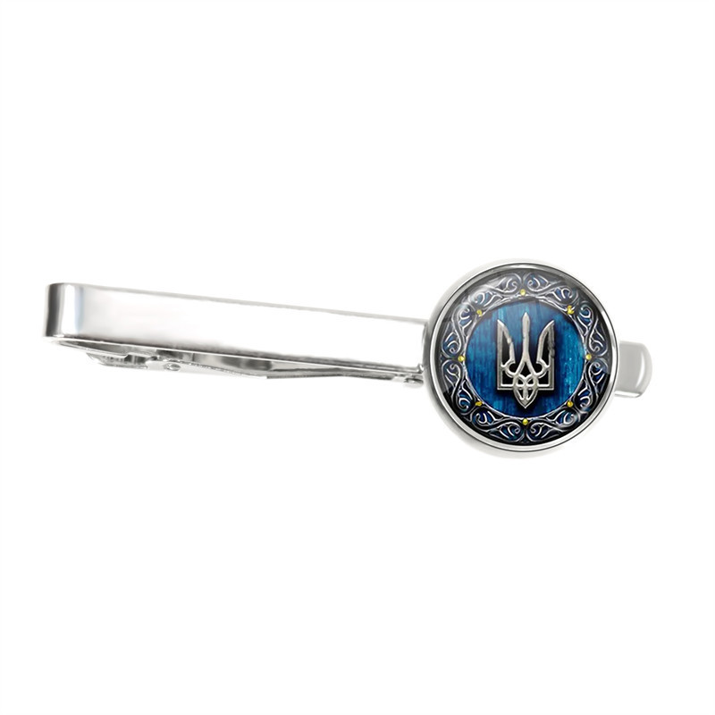 Wish Ukrain Flag Tie Clip Ukrain Time Gem French Shirt Tie Clip