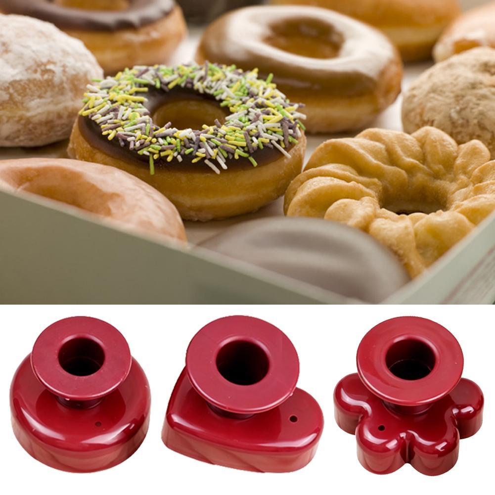 แม่พิมพ์โดนัทขนม Doughnut Maker เครื่องตัดชุด Diy ตกแต่งเค้ก Mould Fondant เบเกอรี่ Gadget Z3f2