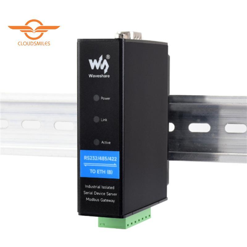 [CloudsMiles.th] Rail-Mount Serial Server RS232/485/422 ถึง RJ45 Ethernet Module /IP to Serial Modbu