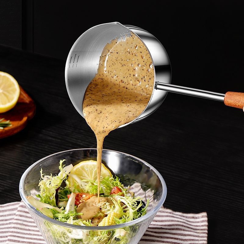 New Product#Extra Thick304Stainless steel oil-splashing pot, kitchen hot oil small pot, multifunctio