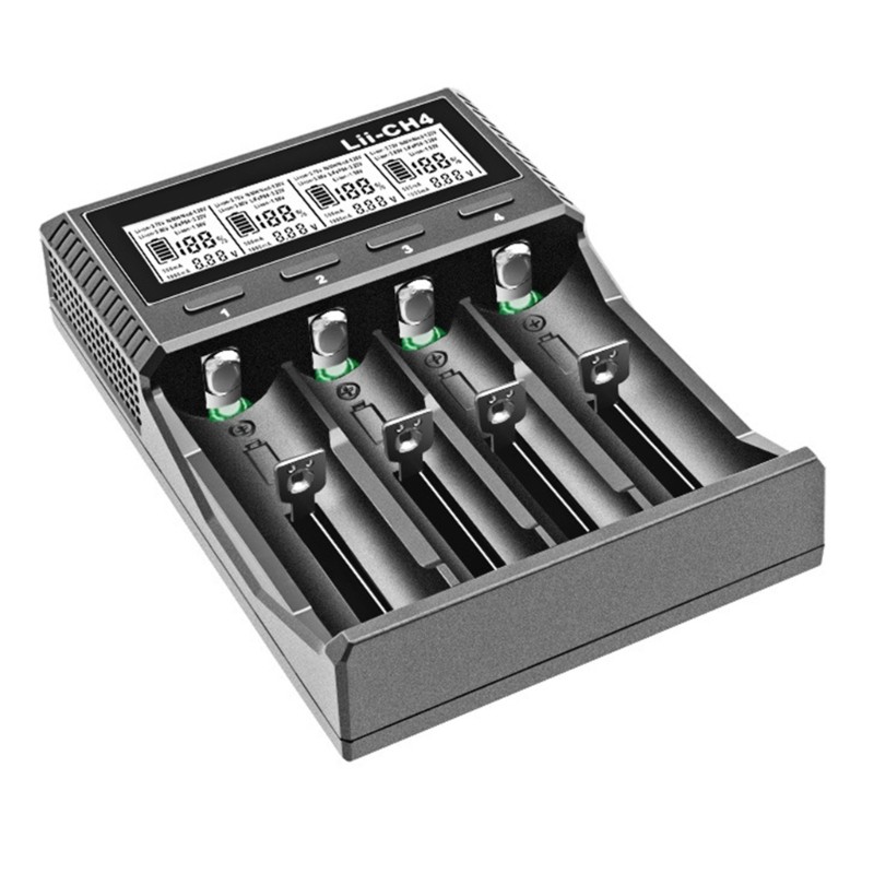 BTM แท่นชาร์จอัจฉริยะ USB C พร้อมหน้าจอ LCD สําหรับ 18650 21700 2A 3A