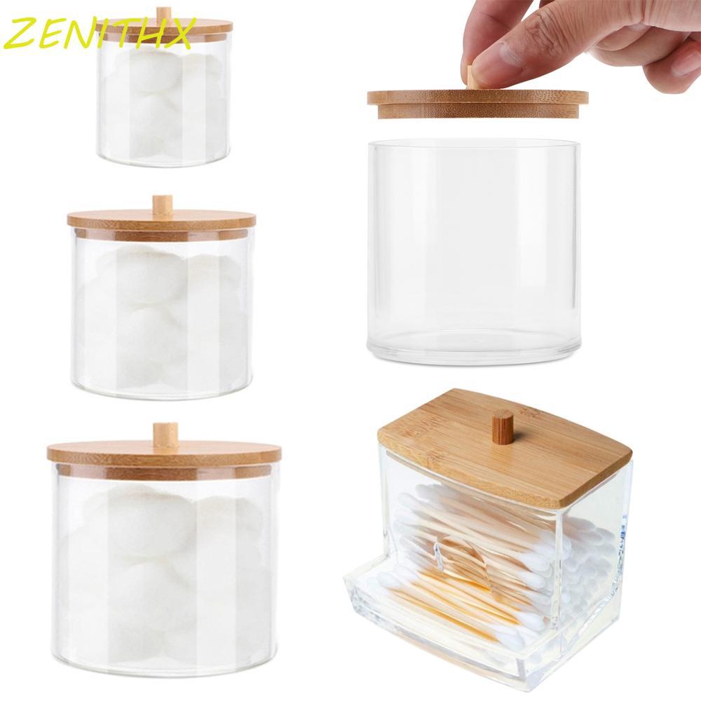 ZENITHX Qtips ผู้ถือผ้าฝ้าย Pad เครื่องสําอางค์แต่งหน้าสําหรับอุปกรณ์ห้องน้ําเครื่องประดับห้องน้ํา J