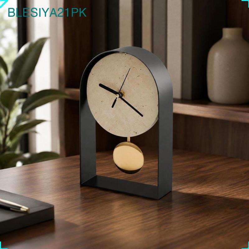[blesiya21pk] Pendulum Desk Pendulum Timepiece Luxury Design Pendulum Pendulum Black