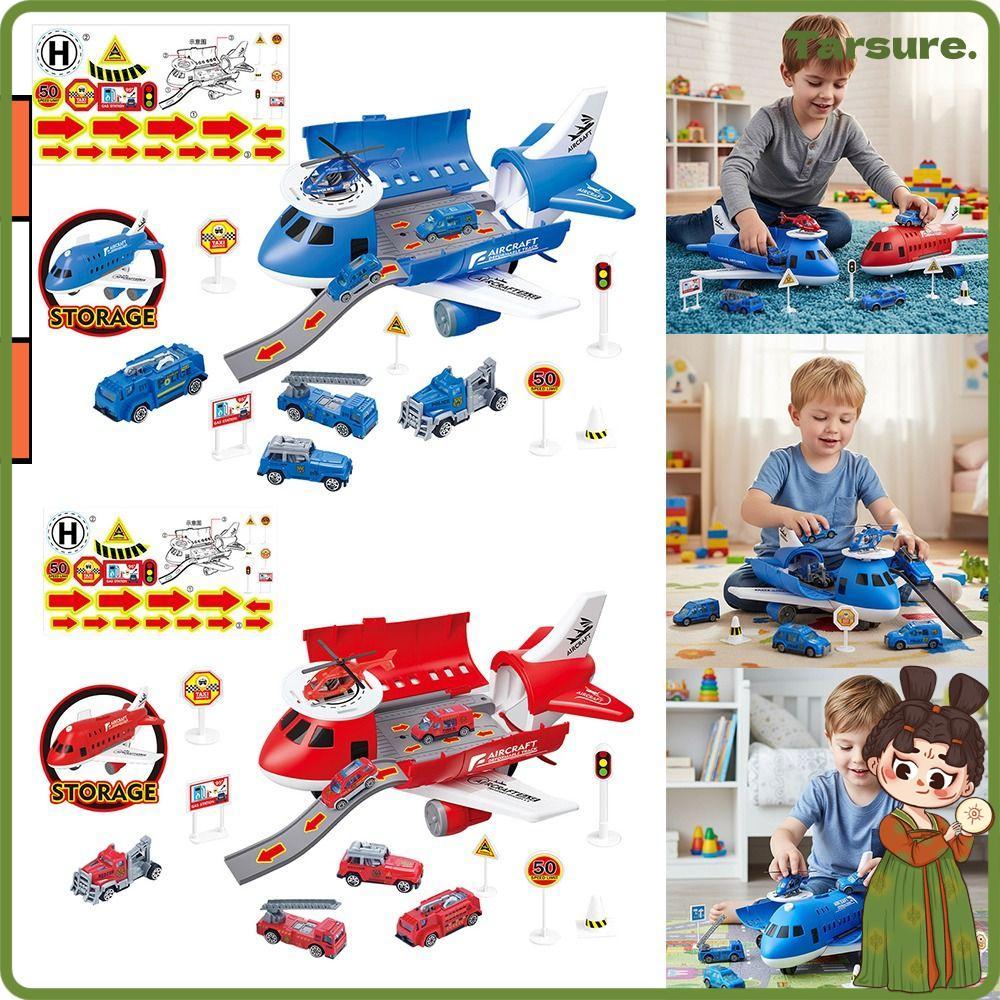 TARSURETH Inertia Rail เครื่องบินของเล่น, Deformable Track พลาสติก Inertia รถเครื่องบิน, Creative Ro
