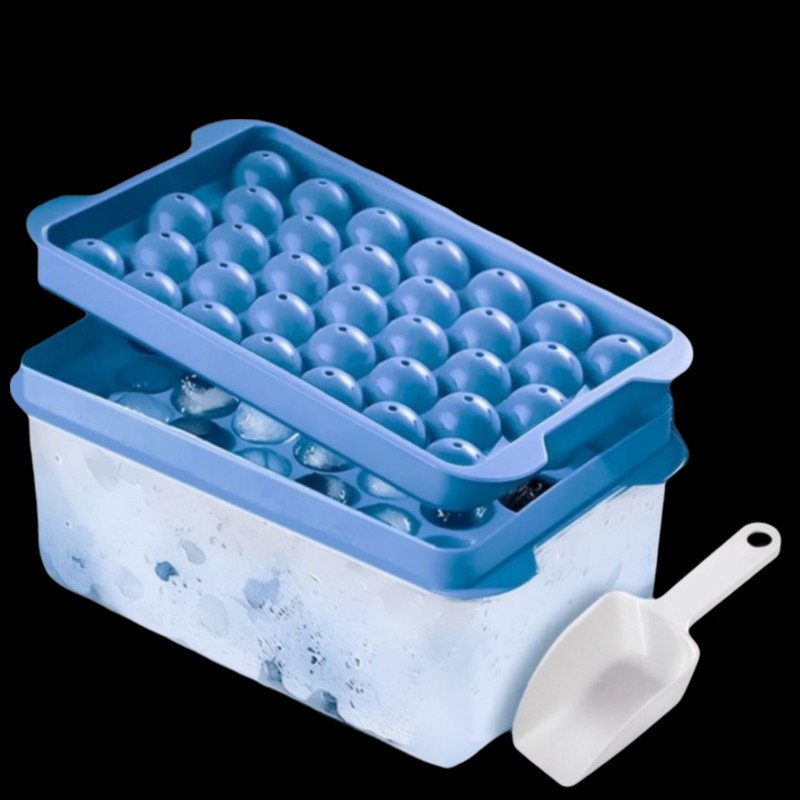 INTERESTING ถาดน้ําแข็ง, กล่องเก็บซิลิโคน Ice Grid Mold, Creative Round with Scoop Whisky Sphere Mol