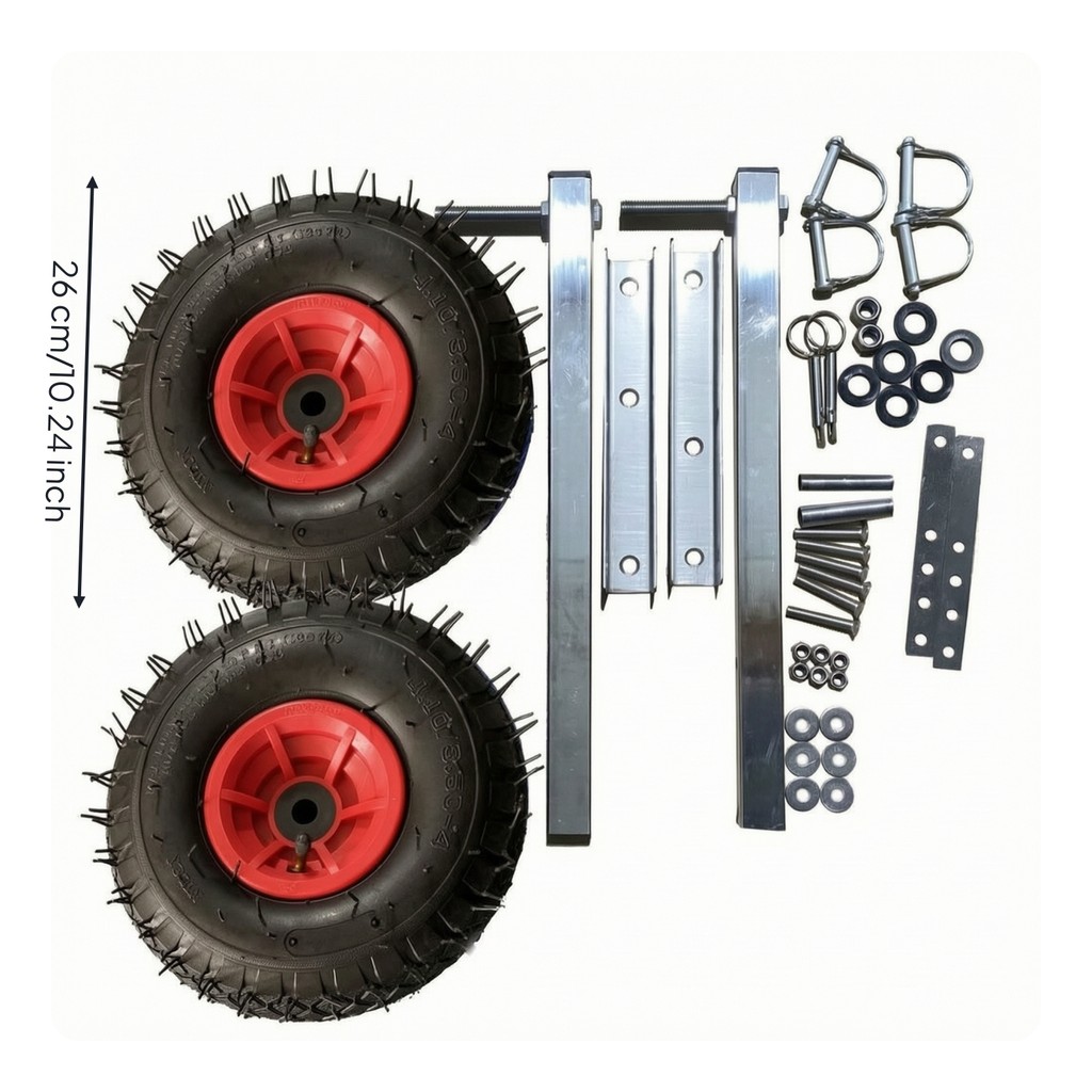 Boat Transom ชุดล้อสแตนเลส Transom Launch Wheels Launch Wheel Kit แบบถอดได้สําหรับนักพายเรือ