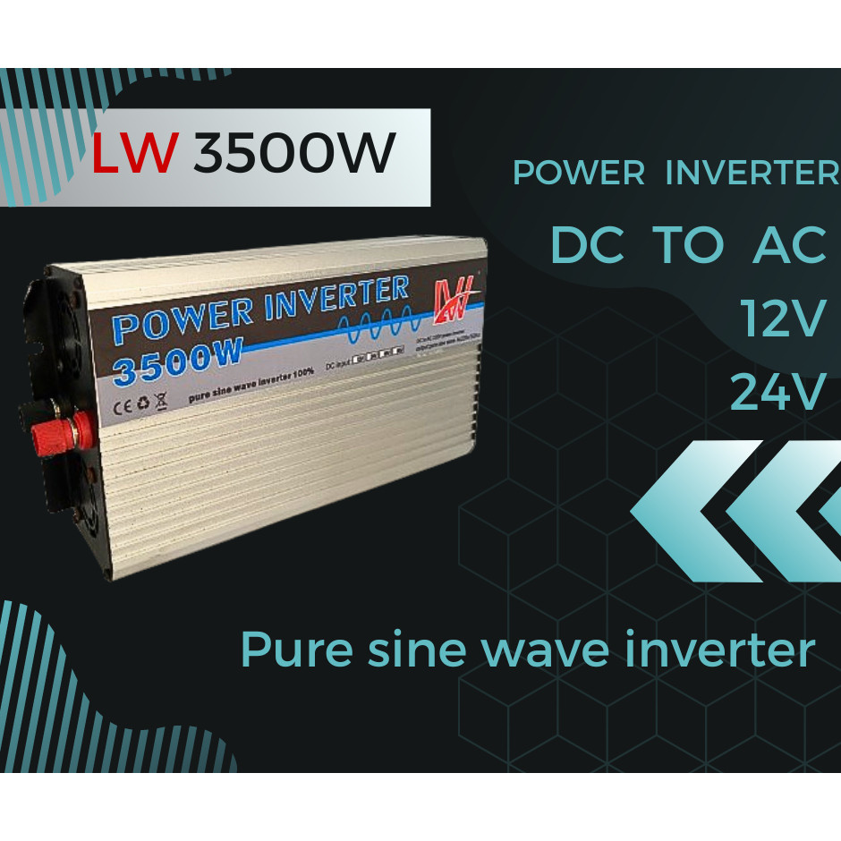 LW อินเวอร์เตอร์ inverter 3500W 12V/24V DC TO AC Inverter pure sine wave100%