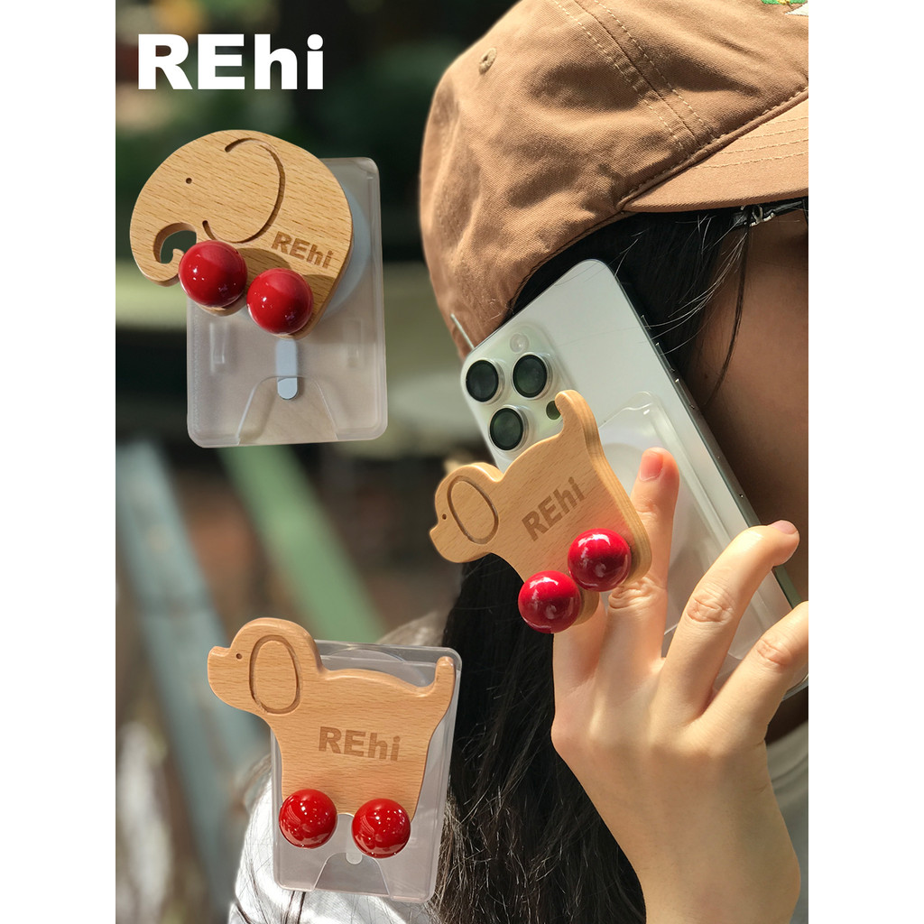 R REhi Pulley Building Block Card Holder Magsafe Magnetic Phone Holder Multifunctional Card Holder i