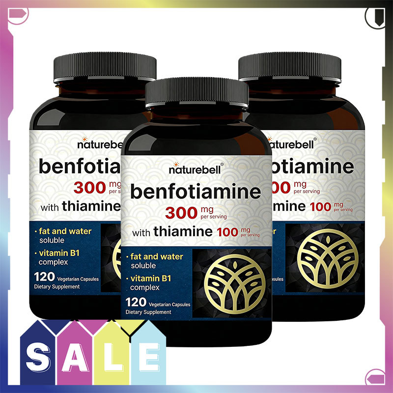 NatureBell Benfotiamine 300mg with Thiamine 100mg วิตามินบี1 ช่วยสนับสนุนพลังงานและระบบประสาท