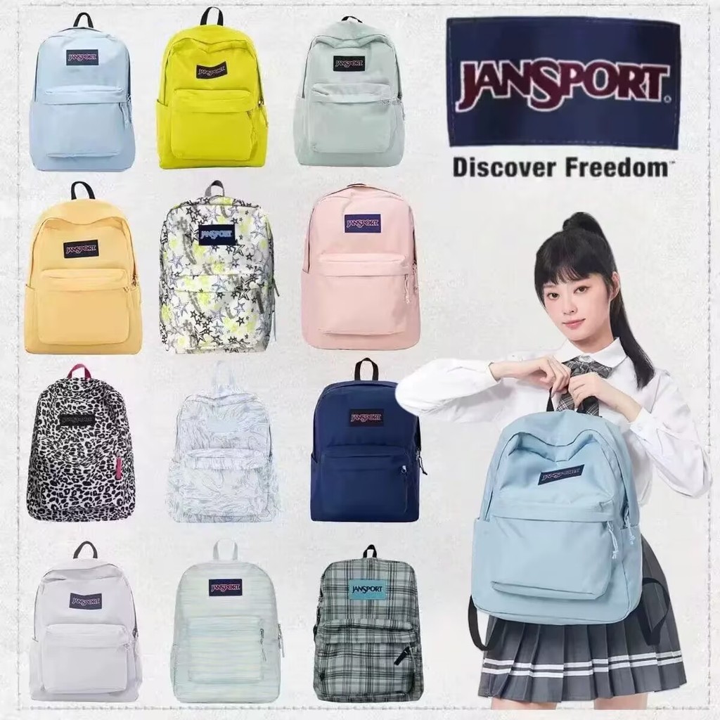 JANSPORT JANSPORT Backpack กระเป๋าเป้กลางแจ้ง Unisex Elementary School High School Student Outdoor B