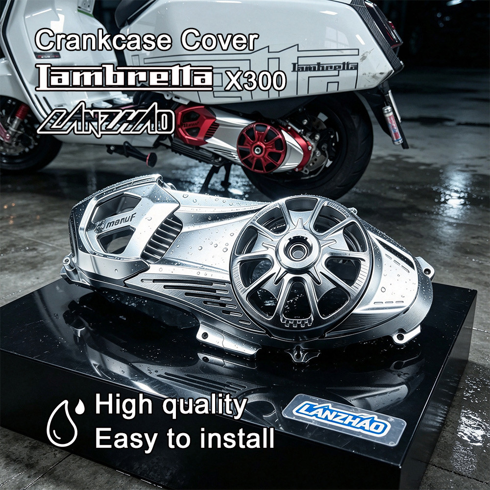 JS Manuf ครอบแคร้ง Lambretta X300 X250 แคร้ง เวสป้า cnc