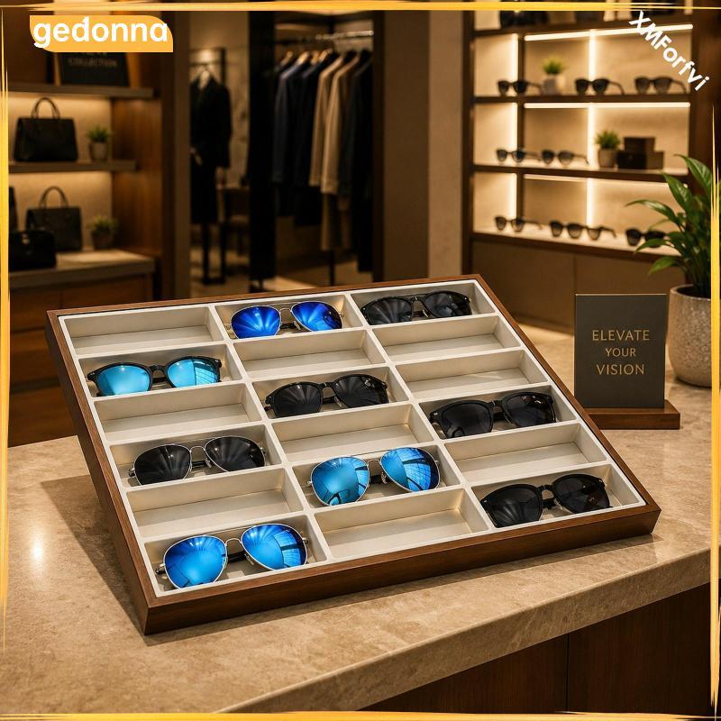 [gedonna] ถาดจัดแว่นตากล่องเก็บของไม้สําหรับแว่นตากันแดดแว่นตาเครื่องประดับอุปกรณ์เสริมสําหรับ Home 