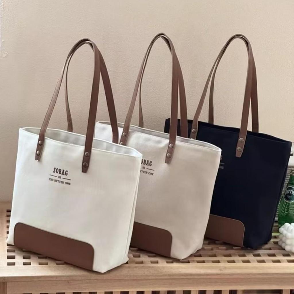Puffie พร้อมส่ง กระเป๋าถือผู้หญิง ใบใหญ่ สไตล์วินเทจ จุของเยอะ ไปเรียน ทำงาน ใช้ทุกวัน