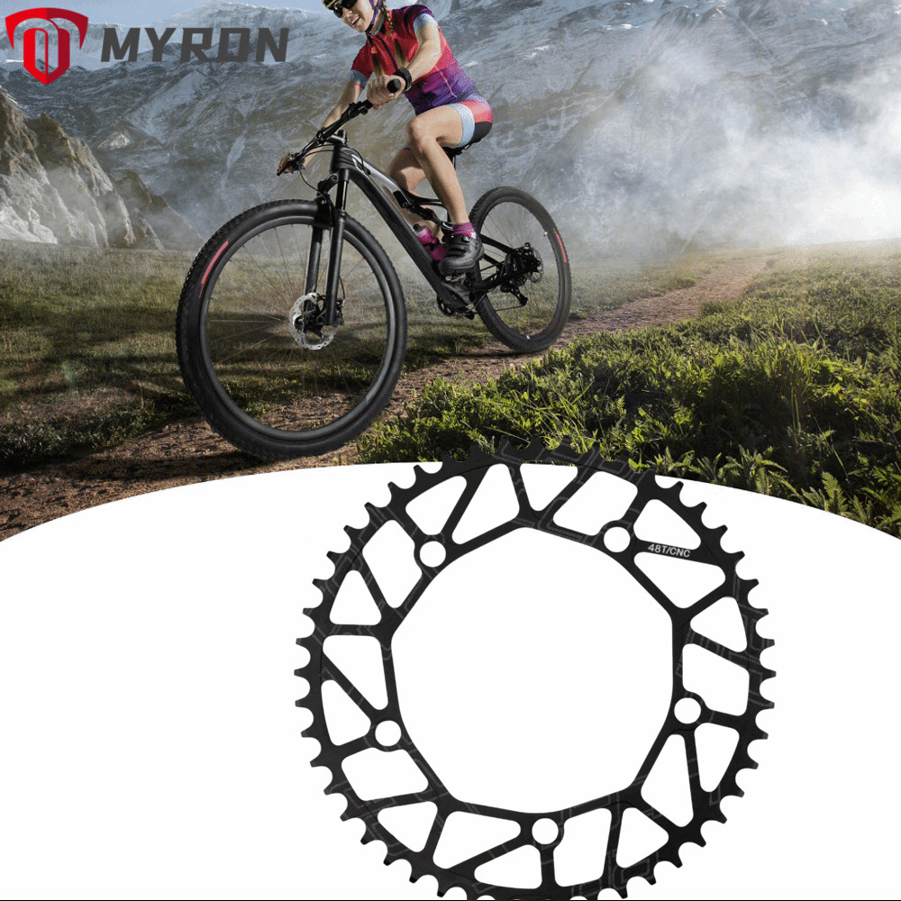 MYRON จักรยาน Chainring, ประสิทธิภาพสูง 130BCD จักรยาน Crank Chainring, ทนทาน 48T น้ําหนักเบา Single