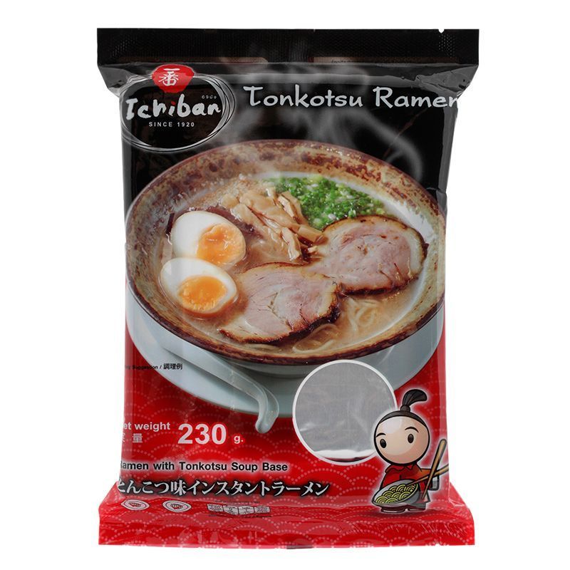 อิจิบังทงคซึราเมน 210กรัม Ichiban Tonkotsu Ramen 210g. [หมายเลขบาร์โค้ด 8855009000009]