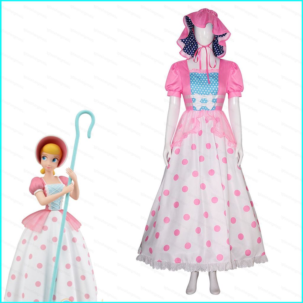 YT2 Toy Story 5 Bo Peep บทบาทเล่นคอสเพลย์ผ้าฮาโลวีนเครื่องแต่งกาย YT2