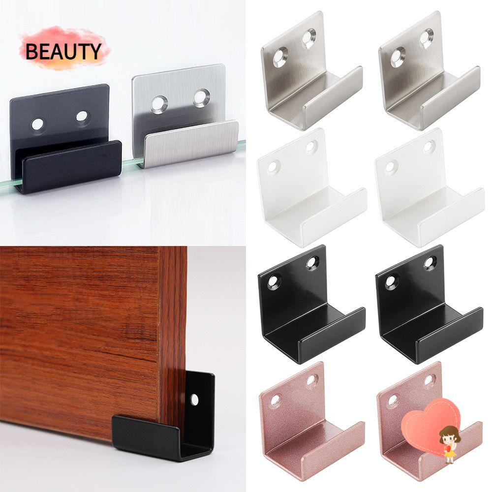 BEAUTY 2 ชิ้น Wall Fixing คลิปฮาร์ดแวร์กระจกสนับสนุน U รูปร่างแขวนกระเบื้องวงเล็บ