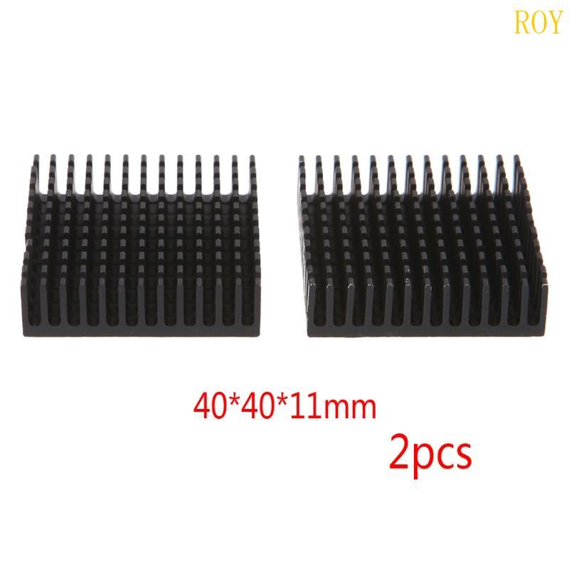 ROY อลูมิเนียมฮีทซิงค์ Extruderd สีดําหม้อน้ําระบายความร้อน 40x40x11 มม. สําหรับอิเล็กทรอนิกส์