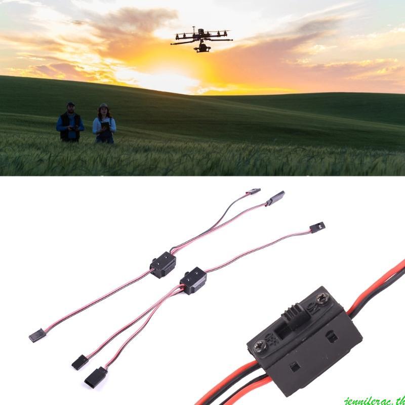 Jenniferac JR Futaba 3 Way Power Switches Receiver สําหรับรถบรรทุกระยะไกลเฮลิคอปเตอร์ Crawlers Conne