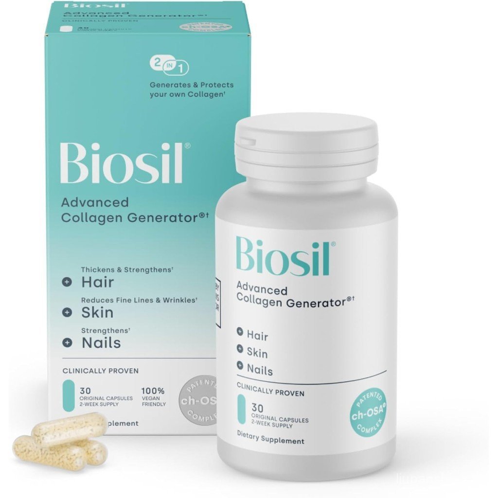 อาหารเสริมเสริมคอลลาเจน Biosil-30 แคปซูล แคปซูลดั้งเดิม-บรรจุ ch-OSA Activator เหมาะสําหรับผิว ผม เล