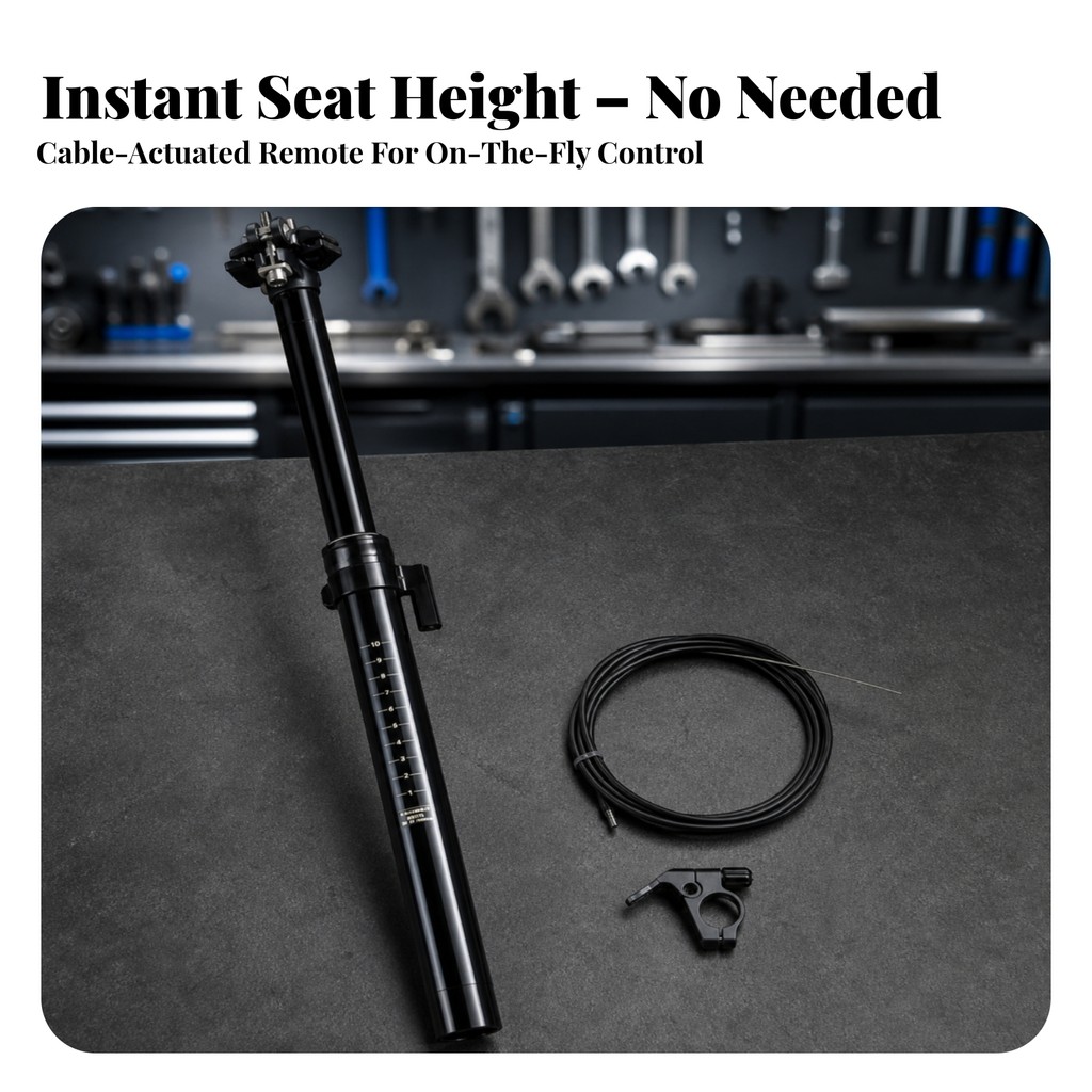 Dropper Seatpost พร้อม Actuator อลูมิเนียมปรับ Seatpost พร้อม Lever Dropper Actuator ไฮดรอลิกจักรยาน
