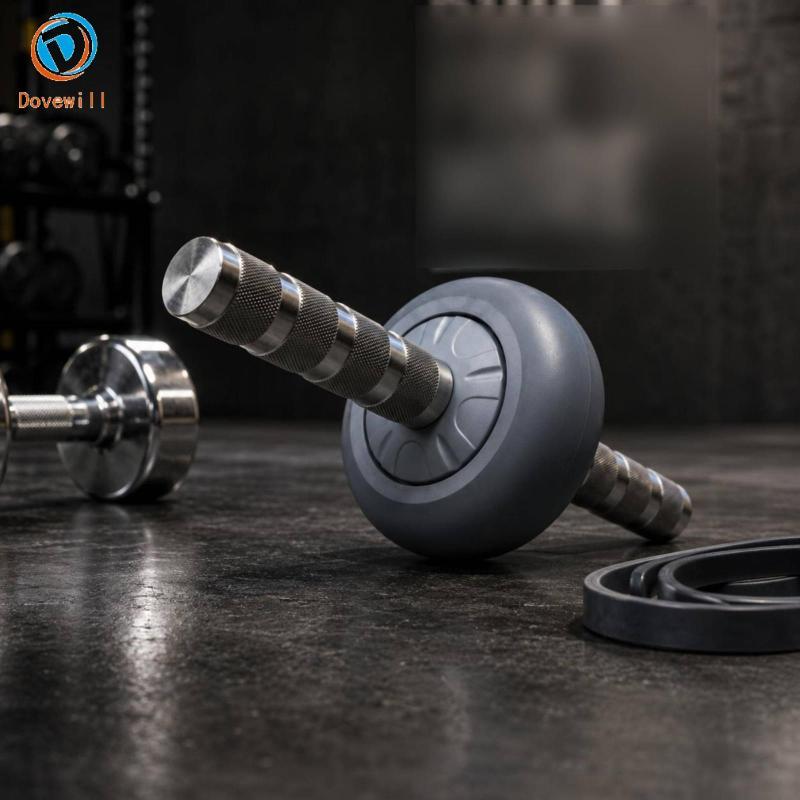 Dovewill Home Fitness Core Trainer ล้อออกกําลังกายหน้าท้องแบริ่งคู่ลูกกลิ้งยางอุปกรณ์ออกกําลังกายร่า