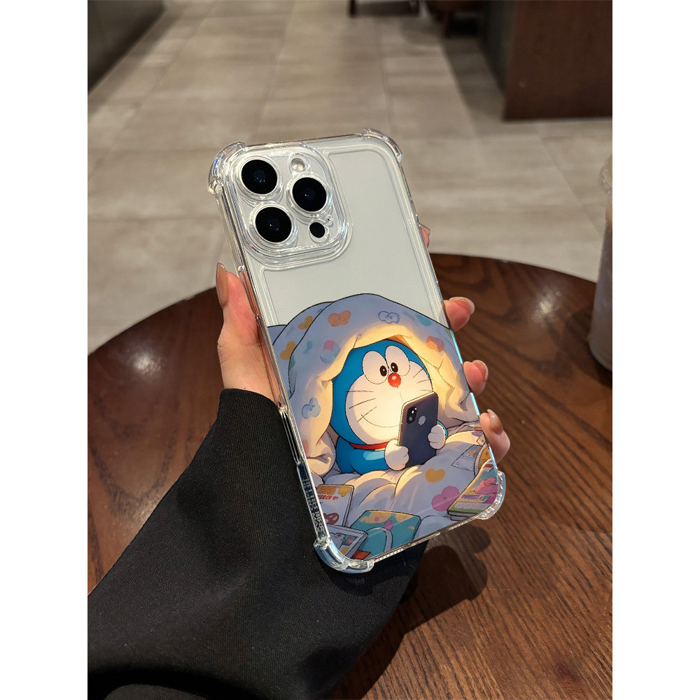 Fabo ที่ใช้งานได้ Apple 17 เคสโทรศัพท์ผ้านวมเล่นโทรศัพท์ Tinkerbell Cat iphone16ProMax ถุงลมนิรภัยกั