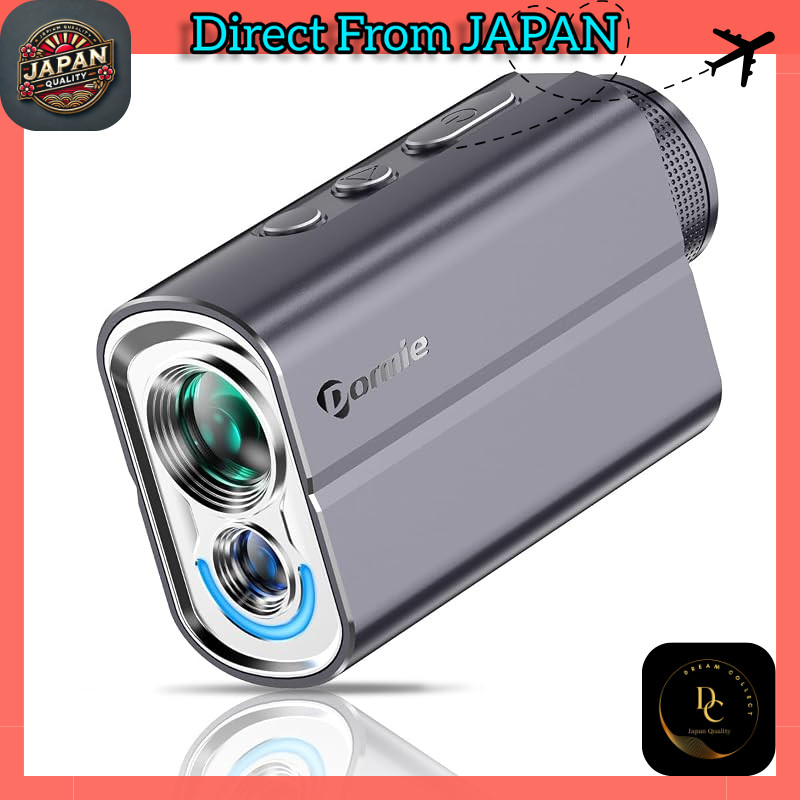 DORMIE T200 Ultra-Compact Golf Rangefinder – 7x Magnification, High-Precision up to 1000yd, USB Rech