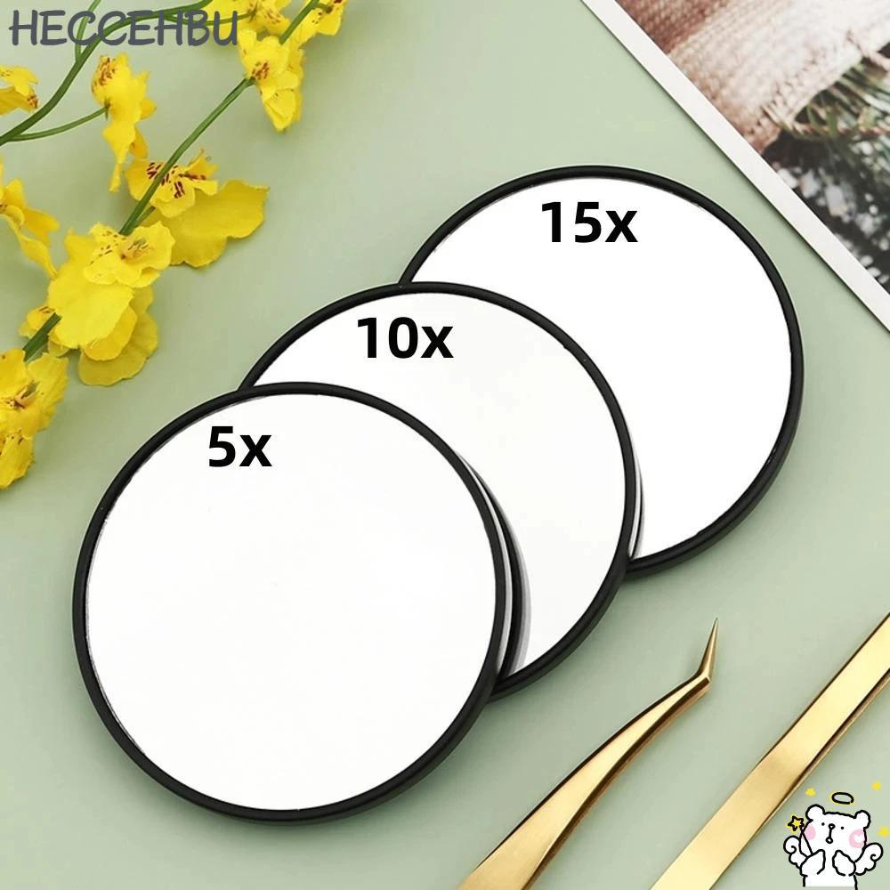 กระจกขยาย HECCEH31 พร้อมกระจกแต่งหน้าทรงกลมแบบถ้วยดูด บ้าน 5x/10x/15x กระจกขยายสิวหัวดํา
