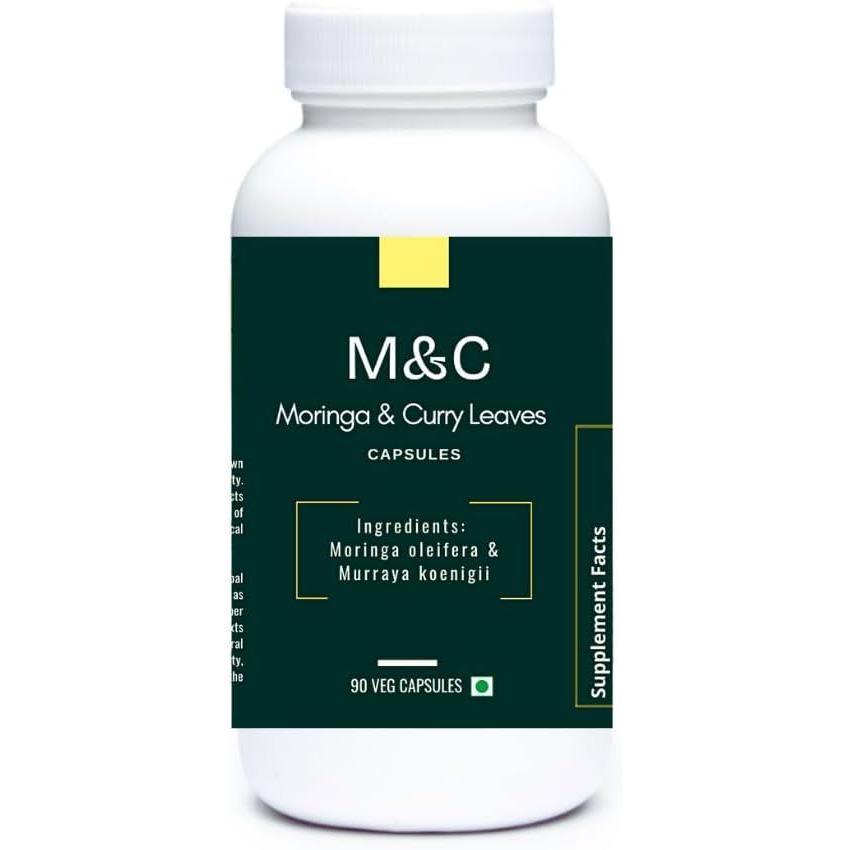 YOGIS HERBS M & C แคปซูล (มะรุมและใบแกง) -ผสมสมุนไพรที่มีประสิทธิภาพ ใช้สําหรับพลังงาน สุขภาพเลือด แ