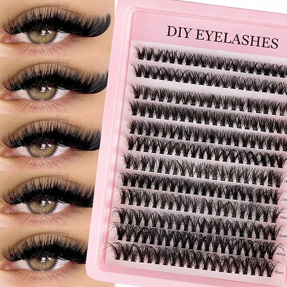 30d 80d ขนตาปลอมส่วนบุคคล 3d Wild Fluffy Eye Enlarging Lashes H0n9