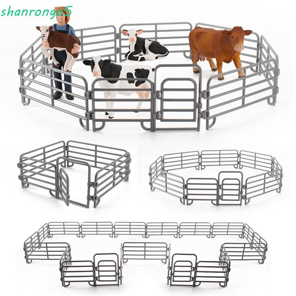 ZONAL จําลองฟาร์ม Ranch DIY รั้ว, DIY ตกแต่งฟาร์มจําลองรั้ว Ranch, Zoo ตุ๊กตารั้วอุปกรณ์เสริม Miniat