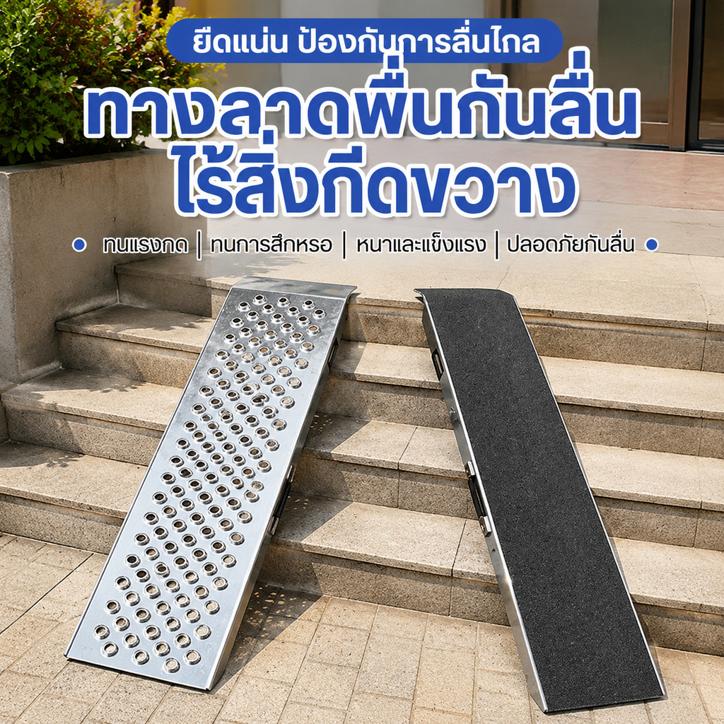 COD  🔥ทางลาดขนของ  Loading Ramp  ทางลาดกันลื่น  แผ่นทางลาด  ทางลาดสำหรับรถเข็น  ทางลาดอเนกประสงค์+ ท