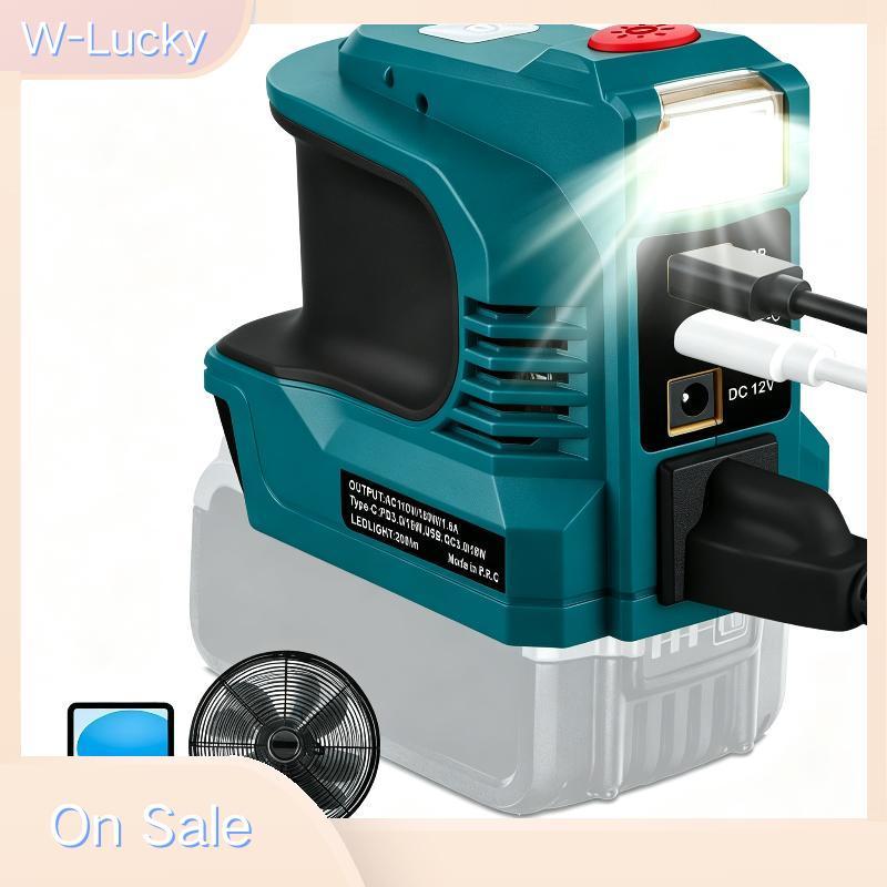 W-Lucky 220W Power Inverter DC 18V-21V to AC 220V Transformer พร้อม USB Type-C DC 12V สําหรับอิเล็กท